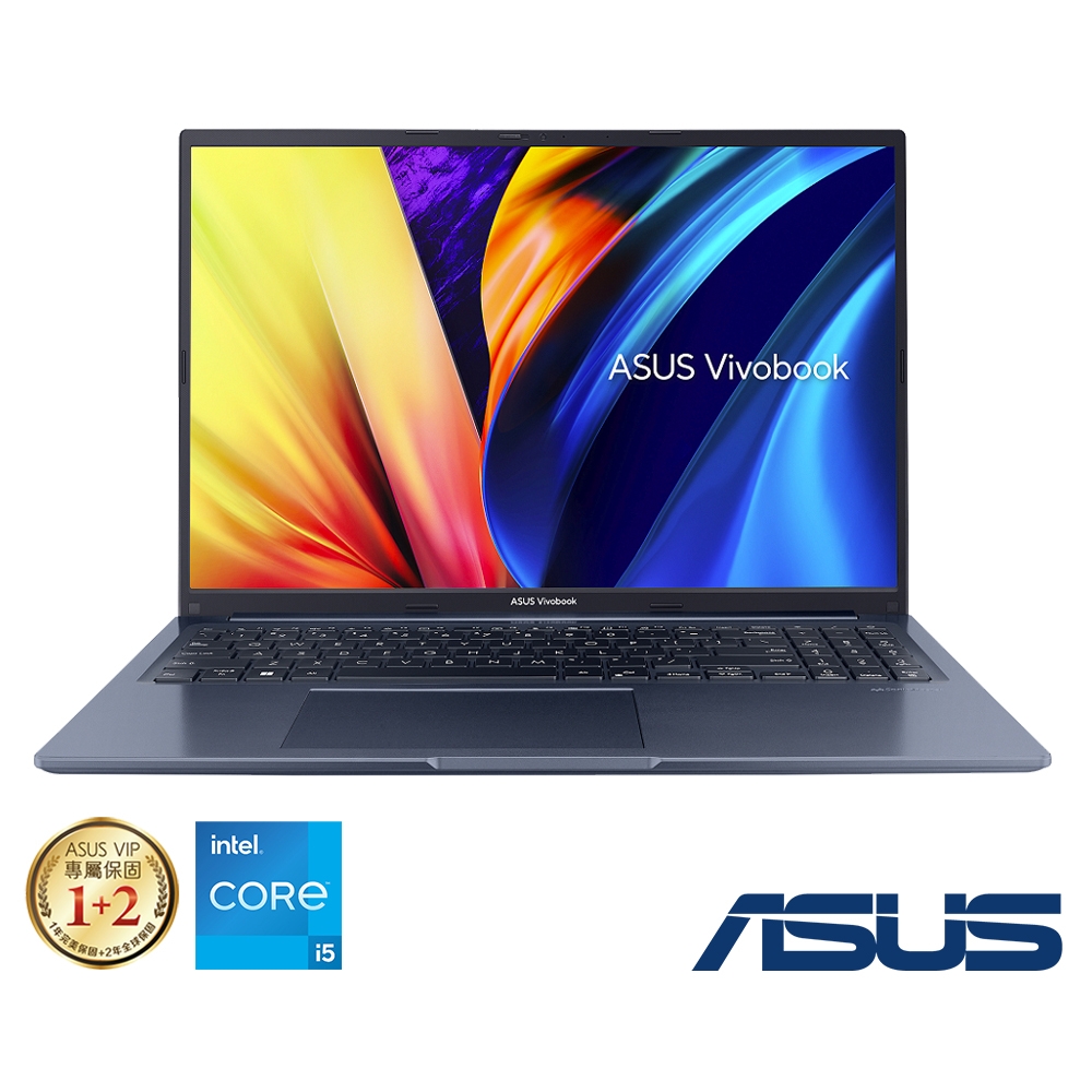 ASUS X1603ZA 16吋筆電 (i5-12500H/8G/512G/Iris Xe/午夜藍/Vivobook 16X)