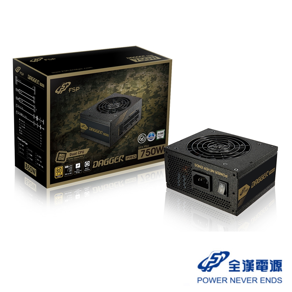 FSP 全漢 金鋼彈 750W 80Plus金牌 SFX 電源供應器(SDA2-750)