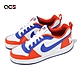 Nike 休閒鞋 Court Borough Low GS 大童 女鞋 白 橘 藍 皮革 經典 運動鞋 DN4245-141 product thumbnail 1