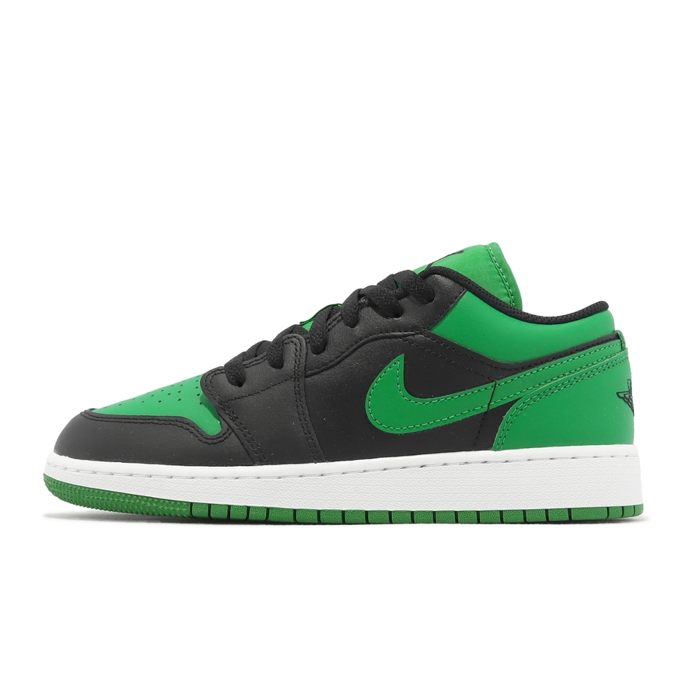 Nike 休閒鞋Air Jordan 1 Low GS 女鞋大童鞋黑綠AJ1 Lucky Green