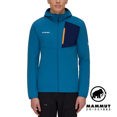 【Mammut 長毛象】Madris Light ML Hooded Jacket Men 防風刷毛連帽外套 深冰藍 男款 #1014-03841