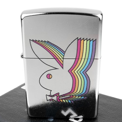 ZIPPO 美系~PLAYBOY-班尼兔-彩虹風格設計打火機