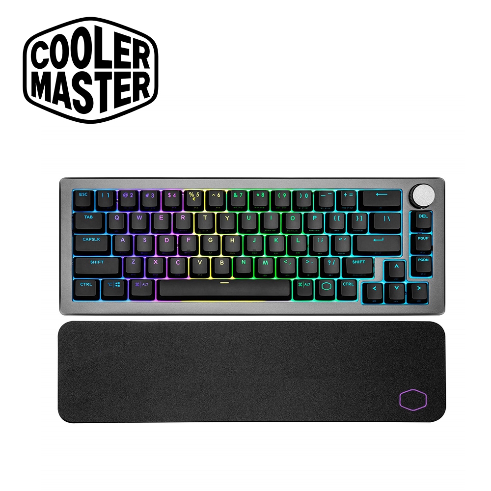 酷碼Cooler Master CK721 茶軸無線RGB英文機械式鍵盤(太空灰)
