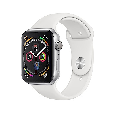 Apple Watch Series 4 LTE 40mm 銀色鋁金屬錶殼白色運動型錶帶