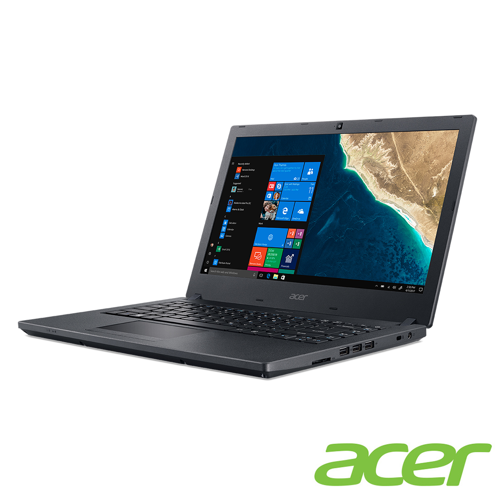 Acer TMP2410 14吋商用筆電(i3-8130U/8G/128G SSD+500GB/黑)Acer TravelMate P系列