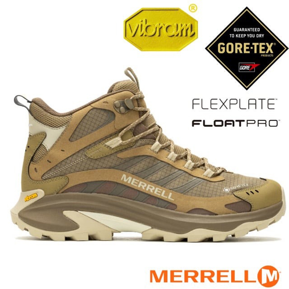 【MERRELL】男 MOAB SPEED 2 MID GORE-TEX 多功能防水透氣中筒登山健行鞋.登山鞋_ML037505 奶茶棕