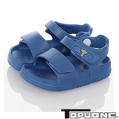 TOPUONE童鞋 防水極輕量吸震腳床型休閒涼鞋-寶藍