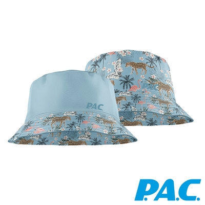【PAC德國】雙面口袋折疊漁夫帽PAC30441002淡藍/叢林/防曬抗UV/超輕量/雙面可使用