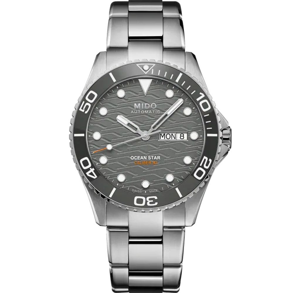 MIDO 美度 海洋之星 廣告款陶瓷潛水錶(M0424301108100)-波浪灰42.5mm