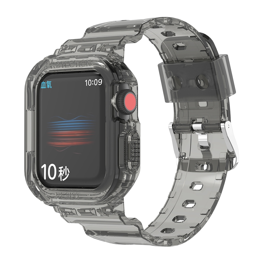 Apple Watch S8/7/6/5/4/3/2/SE 冰川系列透明TPU一體錶帶錶殼iWatch
