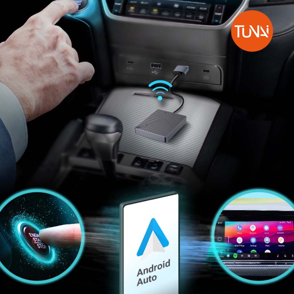 TUNAI AutoCast 車用 Android Auto 無線傳輸器 有線升無線