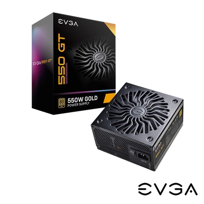 EVGA 艾維克550瓦 80PLUS金牌 電源供應器(550 GT)