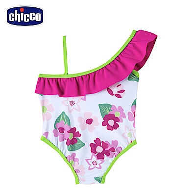 chicco-海洋假期-斜肩連身泳裝-花朵