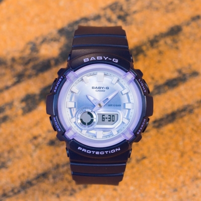 CASIO 卡西歐 BABY-G 魔幻時空雙顯腕錶 母親節 禮物 43.4mm / BGA-280DR-2A