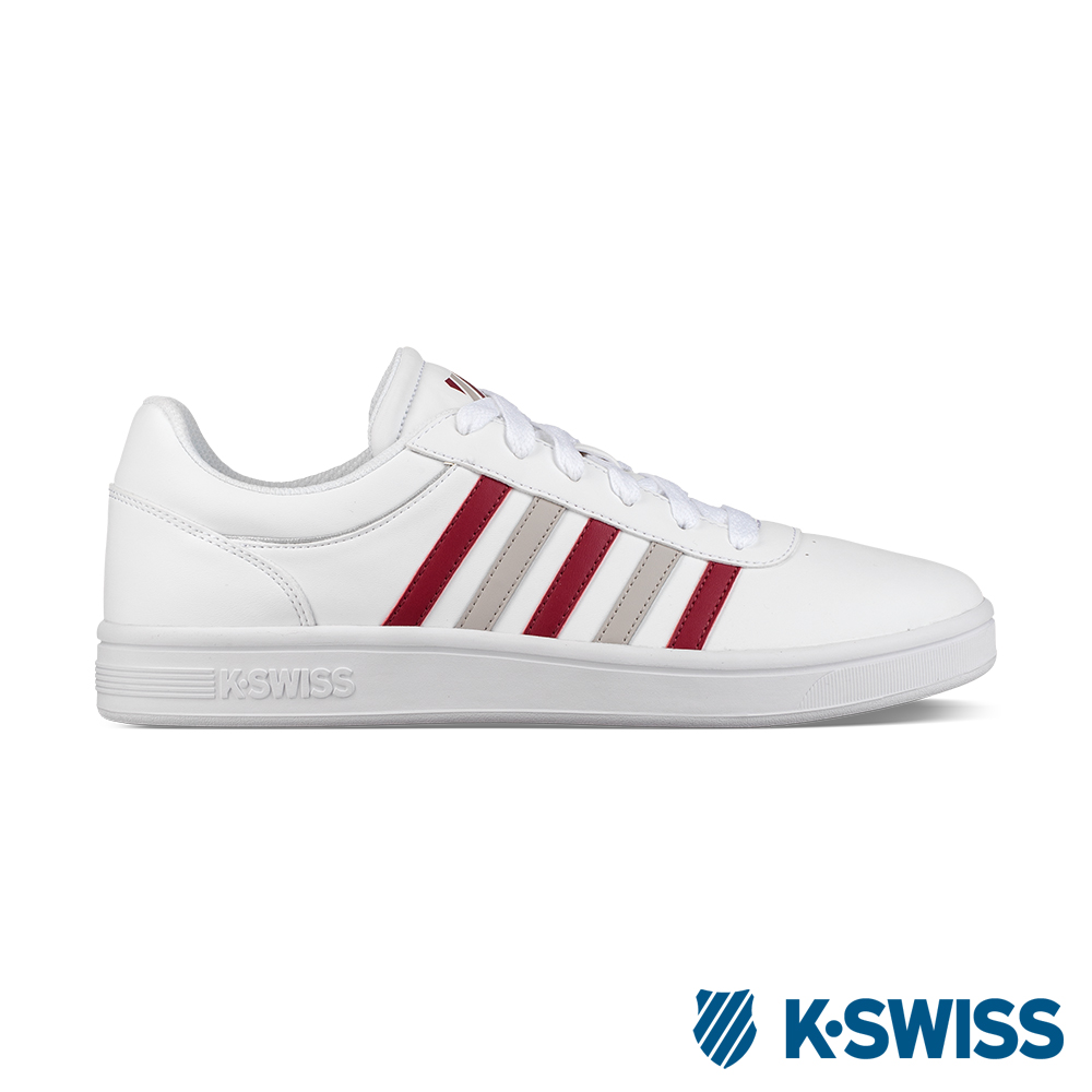 K-SWISS Court Cheswick S休閒運動鞋-男-白/紅/灰