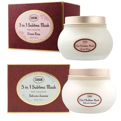 SABON 以色列綠玫瑰/茉莉花語 三合一修護髮膜(200ml)_國際航空版