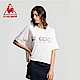 le coq sportif 法國公雞牌胸前網布拼接圓領寬版短袖T恤 女-白 product thumbnail 1