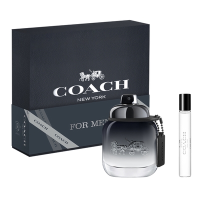 COACH時尚經典男性淡香水禮盒(60ml+7.5ml隨身瓶)-快速到貨