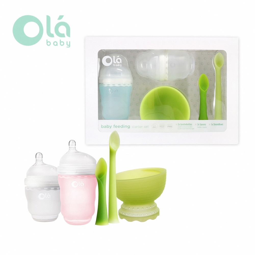 美國 Olababy 小幼苗新生哺育禮盒-兩色可選