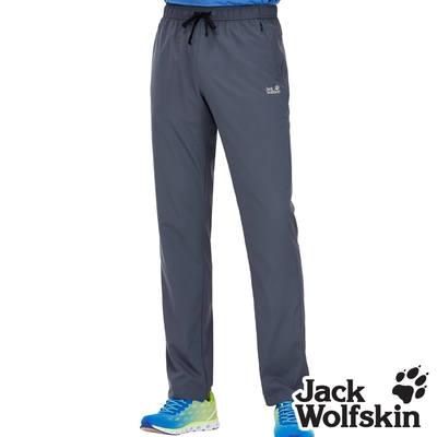 Jack wolfskin飛狼 男 鬆緊設計涼感休閒長褲 登山褲『藍灰』