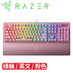 Razer 雷蛇 黑寡婦蜘蛛幻彩版電競鍵盤 粉 BLACKWIDOW V3 綠軸 英文(原廠公司貨)