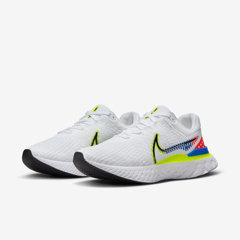 Nike 慢跑鞋 React Infinity Run FK 3 PRM 男鞋 白 黃 黑 針織鞋面 緩震 DX1629-100