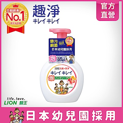 日本獅王LION 趣淨洗手慕斯-清新果香 250ml