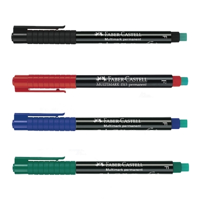 【Faber-Castell】輝柏 全能油性萬用筆 F 黑/藍/紅/綠色10支入/ 盒 151399/151351/151321/151363