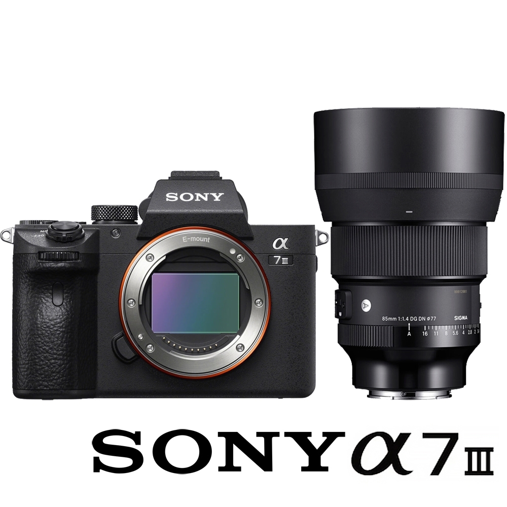 SONY A7III (A7M3) 附 SIGMA 85mm F1.4 DG DN Art (公司貨) 全片幅微單眼相機 五軸防手震