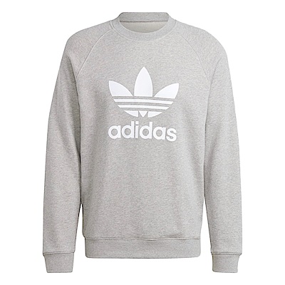 adidas trefoil crew [im4501] 男 長袖 上衣 衛衣 運動 經典 三葉草 休閒 棉質 灰