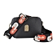 FURLA SLEEK 壓印LOGO牛皮拉鍊斜背相機包(黑) product thumbnail 1