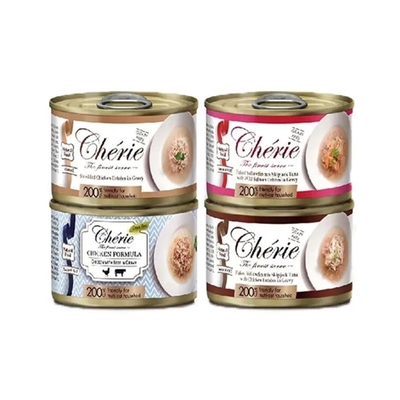 Cherie法麗微湯汁無穀GRAIN FREE系列 5.8oz(165g) x 12入組(購買第二件贈送寵物零食x1包)
