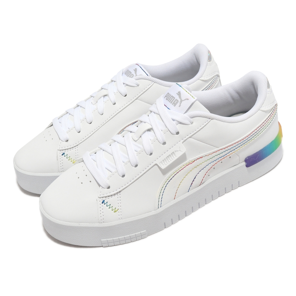 Puma 休閒鞋 Jada Rainbow Hues 女鞋 白 彩色 漸層 經典 皮革 小白鞋 38482302