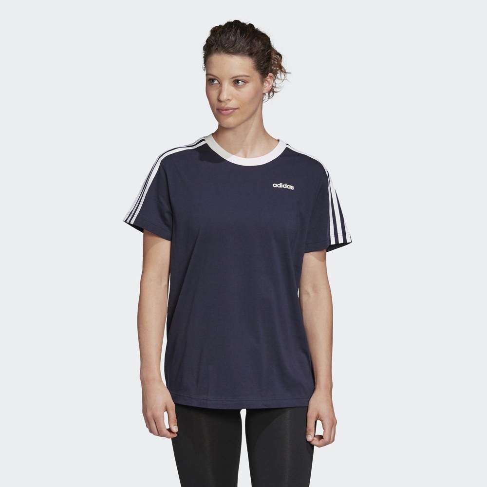 ADIDAS ESSENTIALS 女短袖上衣-藍-FN5778