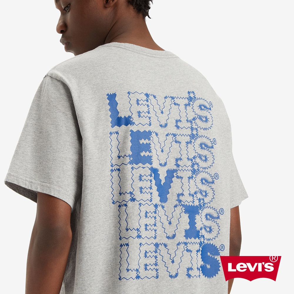 Levis 男款 寬鬆版短袖T恤 / 電子體Logo