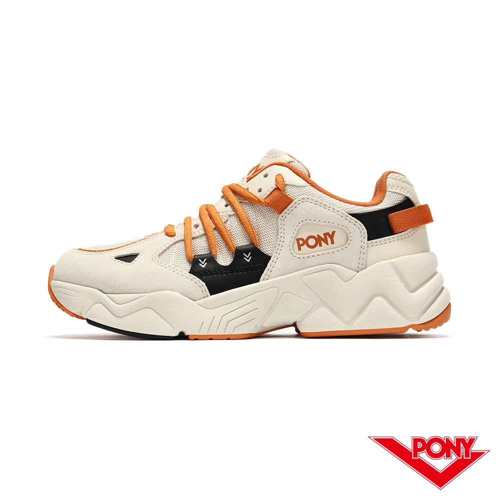【PONY】MODERN 3 電光慢跑鞋 復古鞋 溫暖橘 -男鞋-米/橘