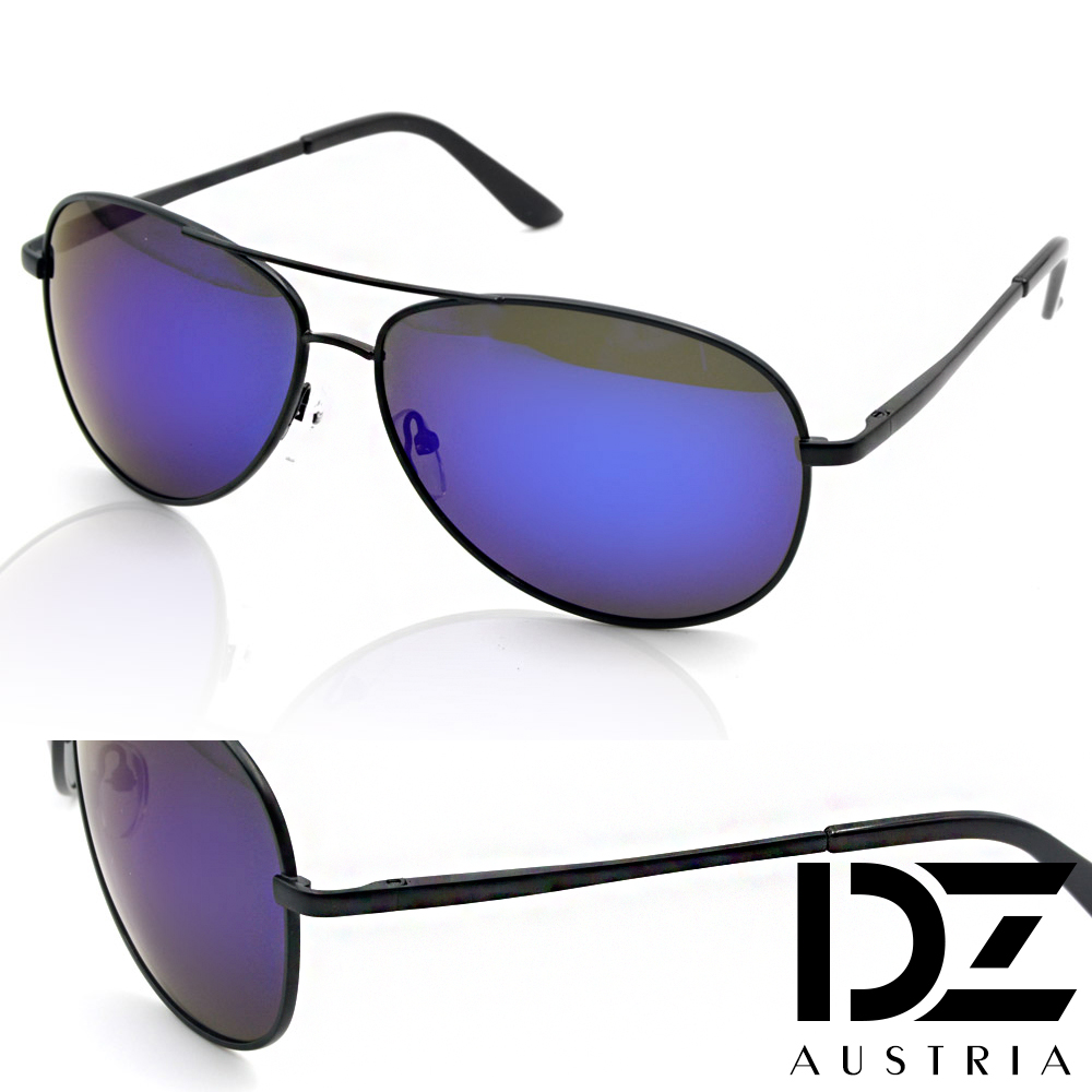 DZ 克雷孟特 抗UV 偏光太陽眼鏡墨鏡(黑框深藍膜)