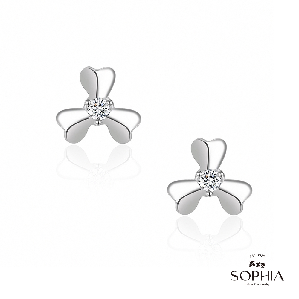 SOPHIA 蘇菲亞珠寶 - 愛的花語 14K金 鑽石耳環