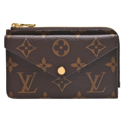 LV M69431 RECTO VERSO系列經典Monogram帆布印花拉鍊卡片/零錢包