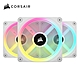 海盜船 CORSAIR iCUE LINK QX120 RGB白風扇*3+控制器 product thumbnail 1