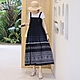 米蘭精品 吊帶裙牛仔洋裝-刺繡復古寬鬆壓褶女裙子74ad15 product thumbnail 1