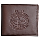 POLO Ralph Lauren 品牌壓紋LOGO皮革六卡短夾(咖啡色) product thumbnail 1