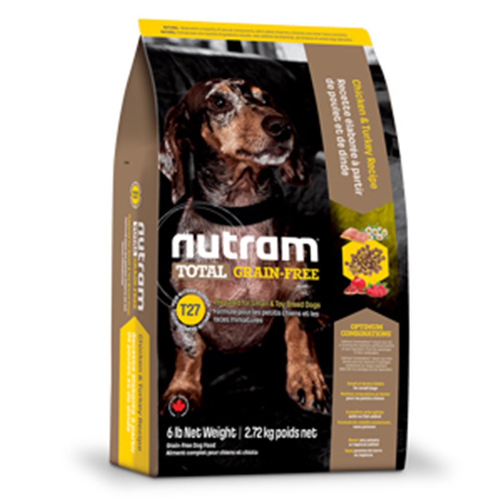 Nutram紐頓 T27 無穀挑嘴全齡迷你犬（火雞+雞肉）配方 1.36KG