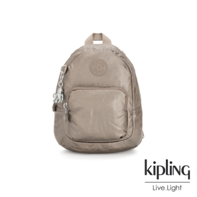 Kipling 優雅古銅棕灰兩用側背雙肩包-GLAYLA