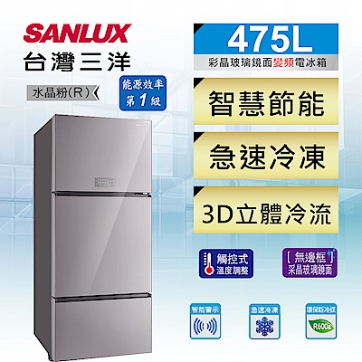 SANLUX台灣三洋 475L 1級變頻3門電冰箱 SR-C475CVGA