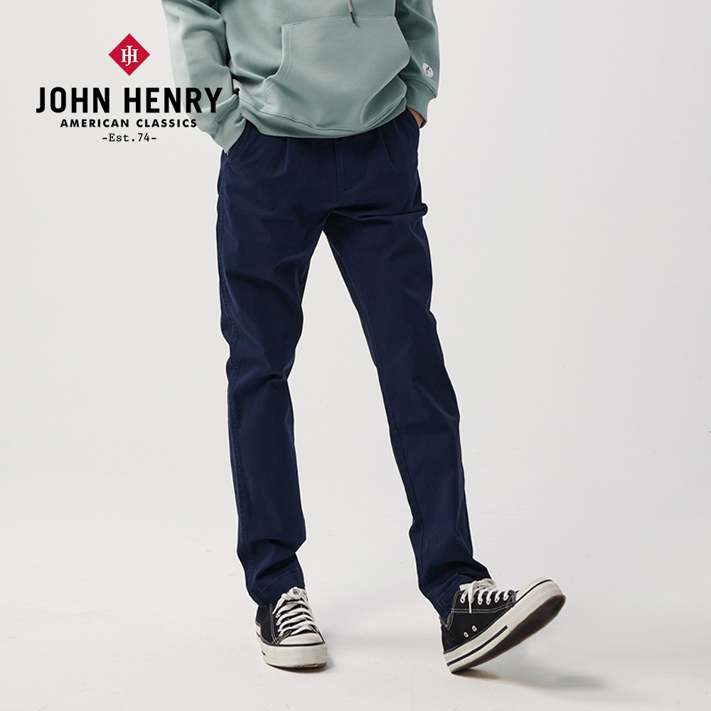 JOHN HENRY 經典修身錐形褲-三色 (藍色)