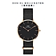 Daniel Wellington DW 手錶 Petite Cornwall 32mm寂靜黑織紋錶-黑錶盤-玫瑰金框 DW00100215 product thumbnail 1