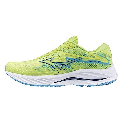 Mizuno Wave Rider 27 [J1GC230357] 男 慢跑鞋 運動 路跑 一般型 緩震 穩定 青蘋果綠