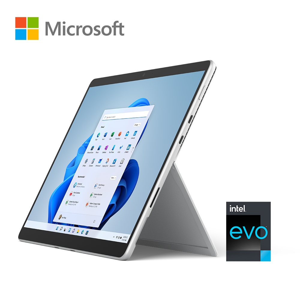 微軟Surface Pro 8 i7 16G 1TB 白金平板 EEB-00015 特製專業鍵盤組(不含滑鼠)