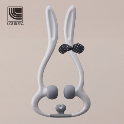 Lourdes兔子造型手持震動肩頸按摩器(白色)
